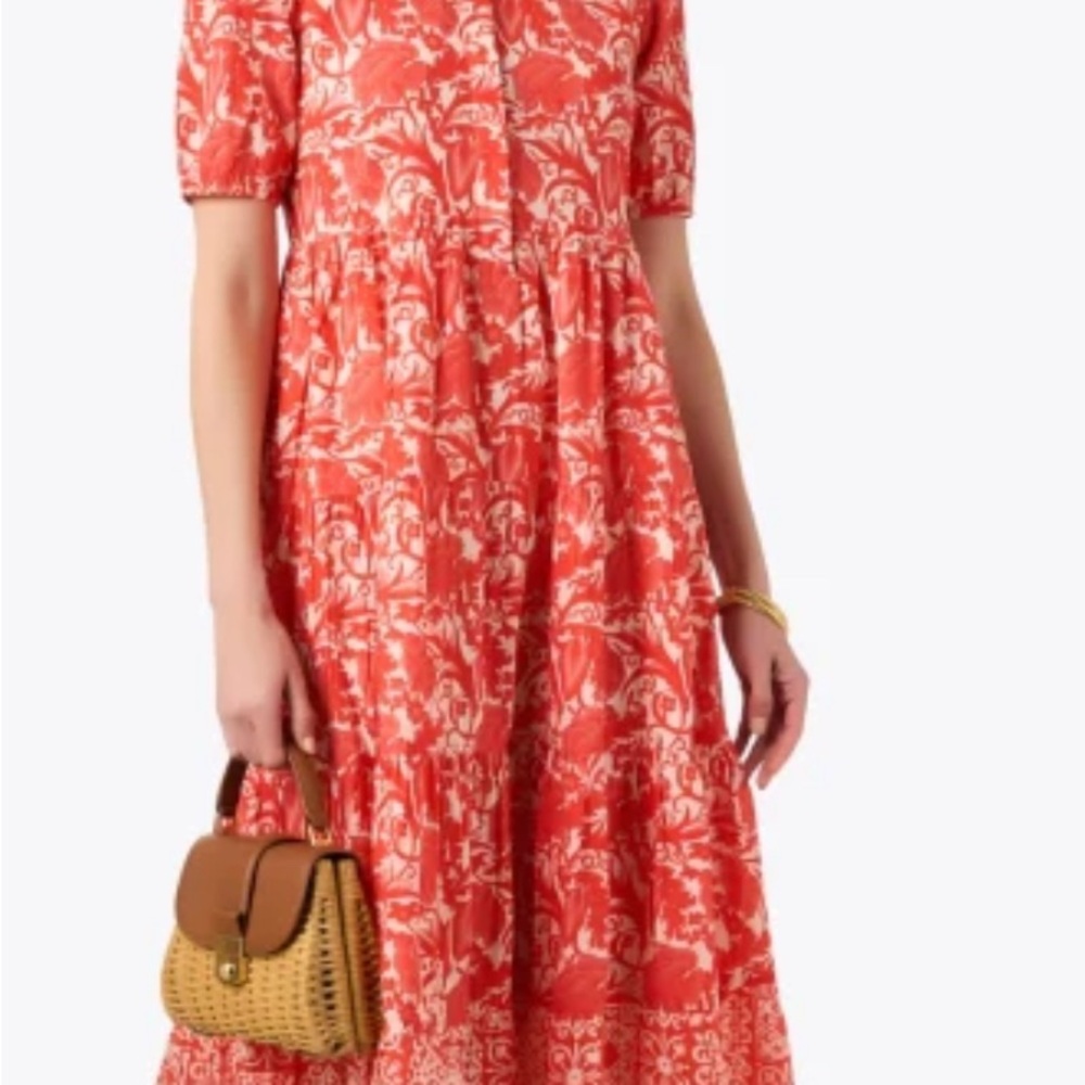 ro's garden Red Floral Dress